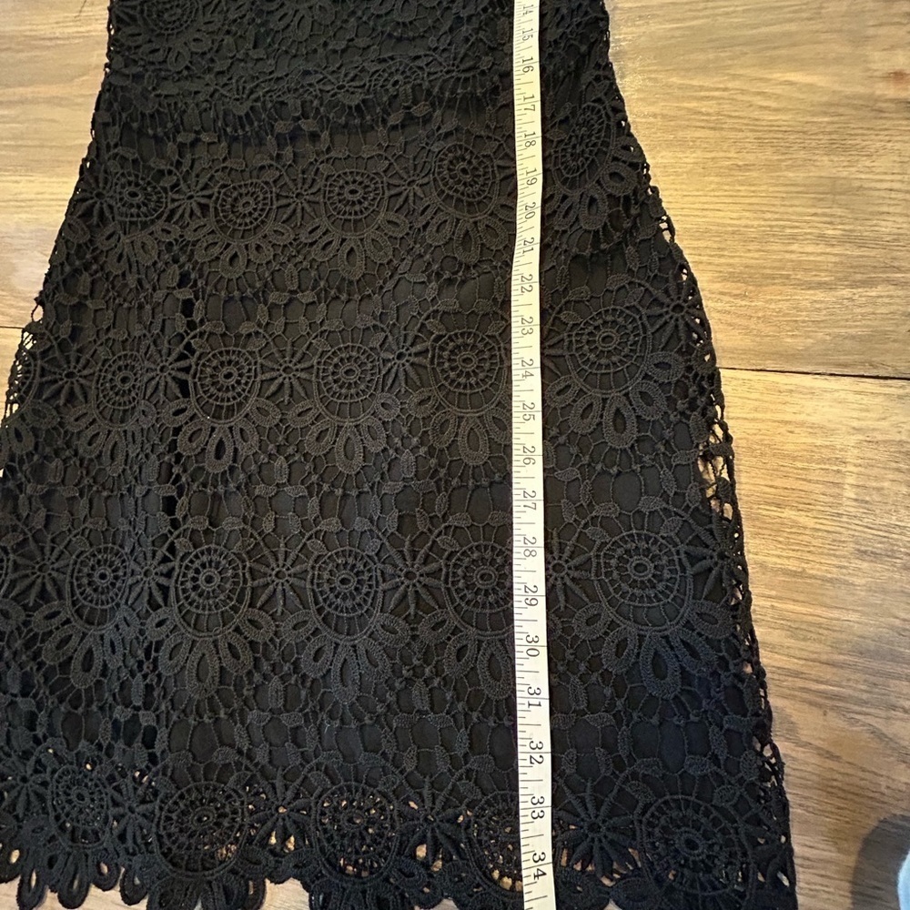 Hollister Boho Chic Western Black Lace Whimsigoth Crochet Mini Dress Size M - Picture 11 of 14